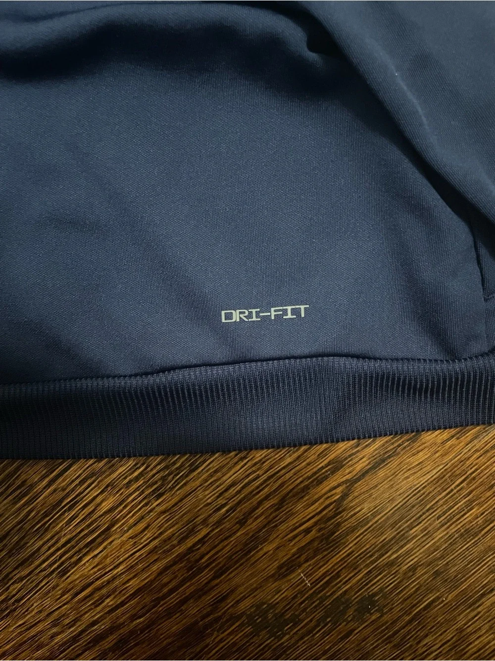 Nike Navy Zip Hoodie with White Swoosh Accent